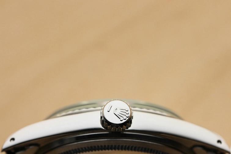 MENS ROLEX DATEJUST WHITE DIAMOND 18K WHITE GOLD BEZEL STAINLESS STEEL WATCH - 8