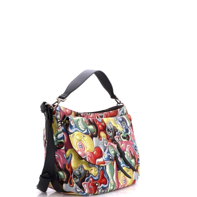 Christian Dior Kenny Scharf Saddle Soft Bag Jacquard Printed Canvas - 2