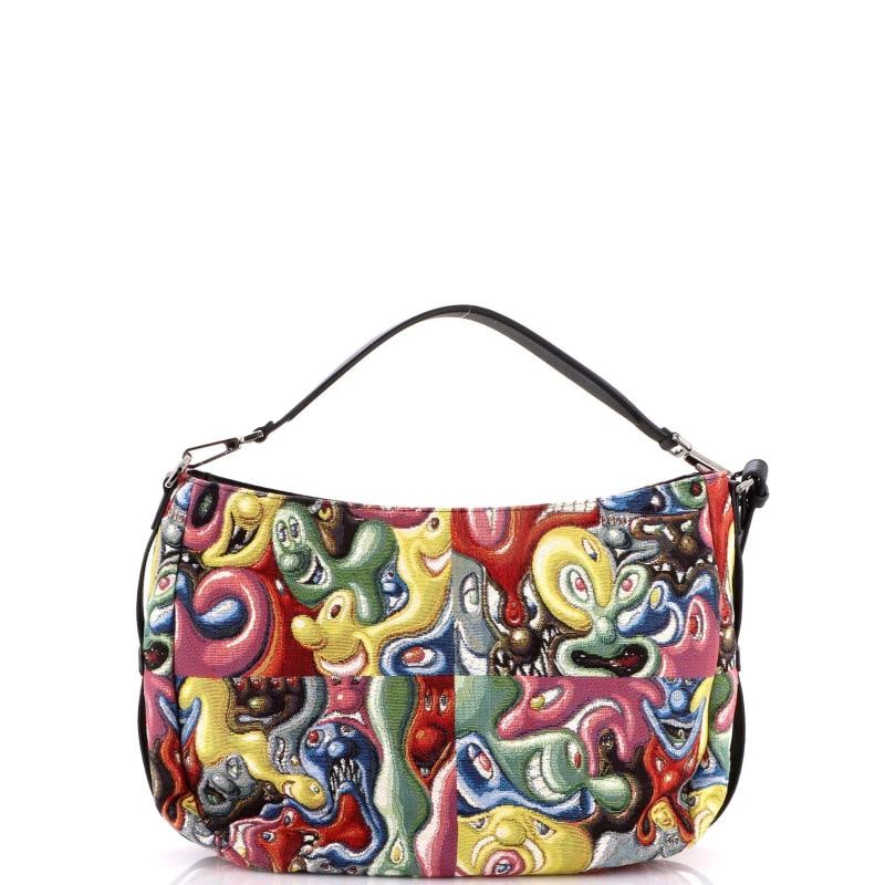 Christian Dior Kenny Scharf Saddle Soft Bag Jacquard Printed Canvas - 3