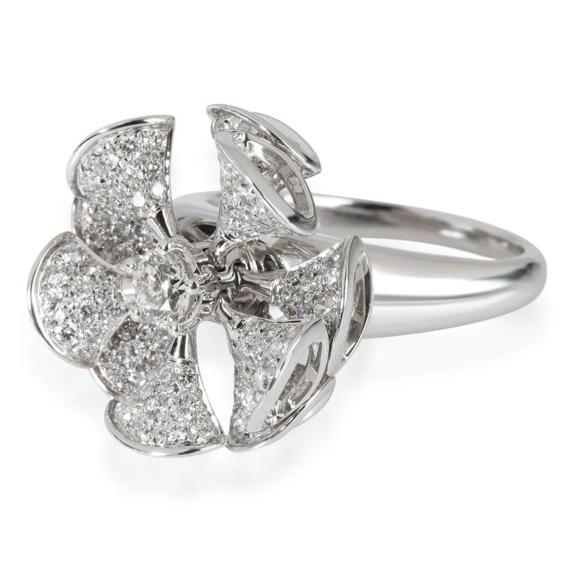 Bvlgari Divas' Dream En Tremblant Pave Diamond Ring in 18K White Gold 1.85 CTW - 2