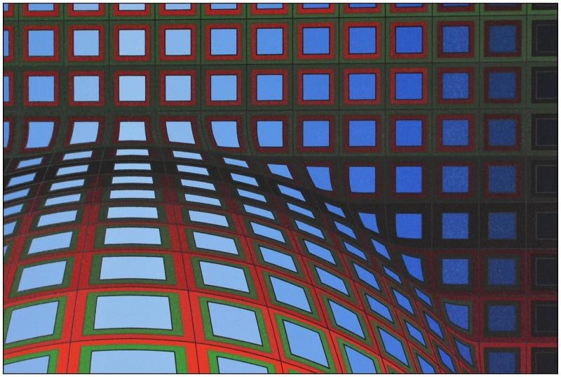 Victor Vasarely Original Color Screenprint Kerek Geometric Signed Framed Artwork - 4