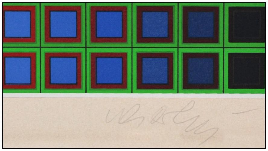 Victor Vasarely Original Color Screenprint Kerek Geometric Signed Framed Artwork - 5