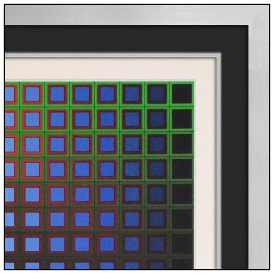 Victor Vasarely Original Color Screenprint Kerek Geometric Signed Framed Artwork - 7