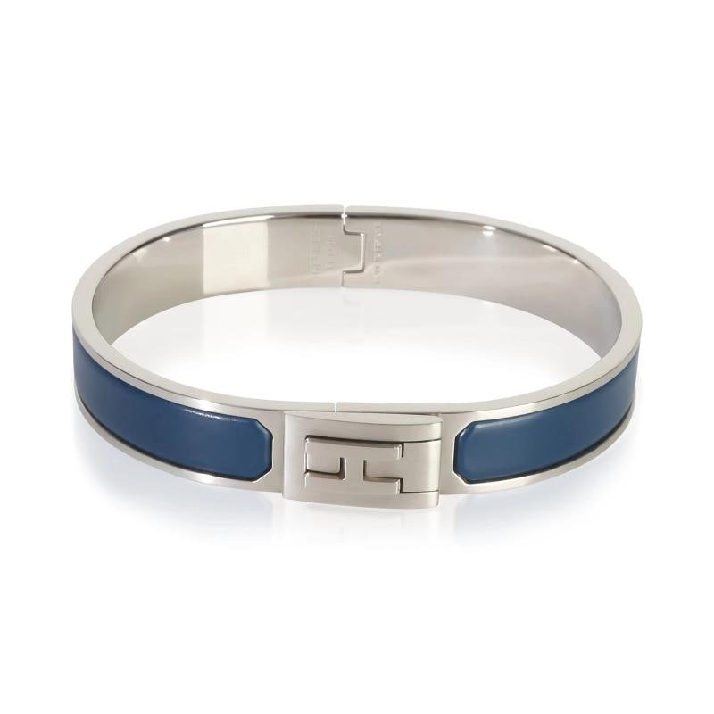 HermÃƒÂ¨s Matte Jet Bracelet In Bleu Biarritz Bracelet: Condition: Pre-owned,Item Length: 7.5 in,Clasp/Buckle Type: Pusher,Side Stone Type: No Stone,With Original Box/Packaging: No,With Papers: No,Gross Weight (grams): 49.25,Department: Men's,Collection: