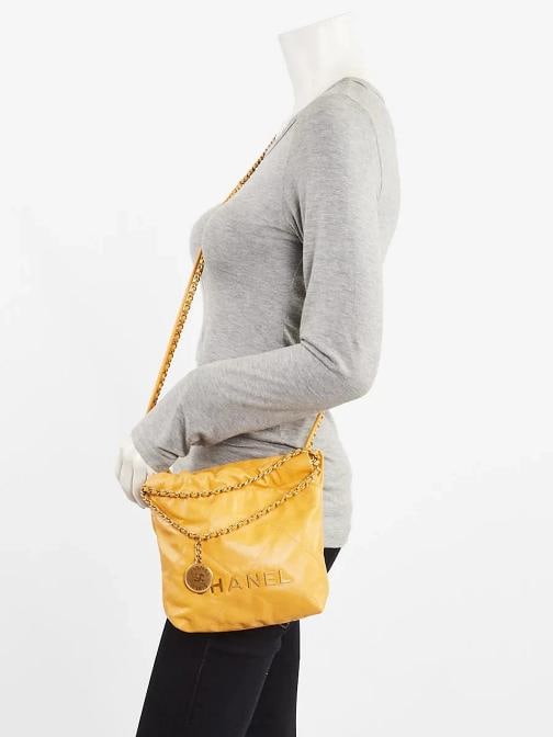 Chanel Yellow Quilted Calfskin Leather Chanel 22 Mini Bag - 2