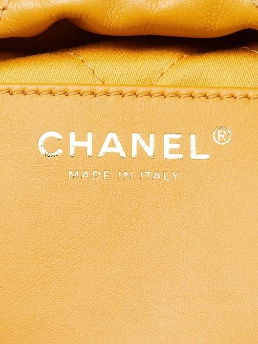 Chanel Yellow Quilted Calfskin Leather Chanel 22 Mini Bag - 8