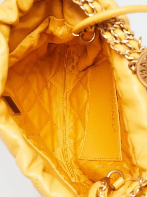 Chanel Yellow Quilted Calfskin Leather Chanel 22 Mini Bag - 9