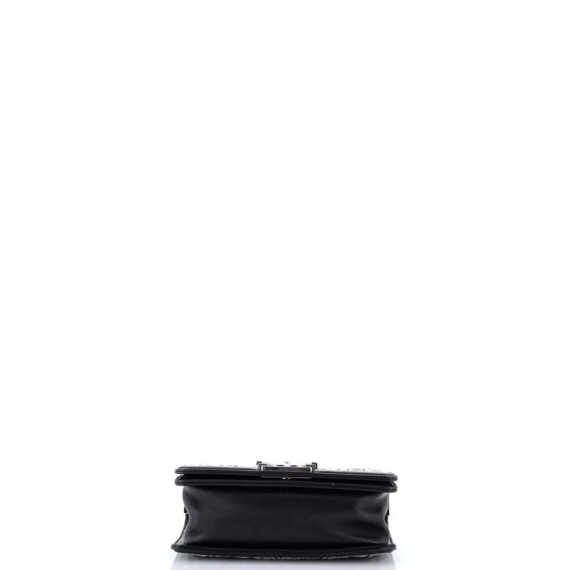 Chanel Boy Flap Bag Lambskin with Quilted Tweed and Sequins Small - 4