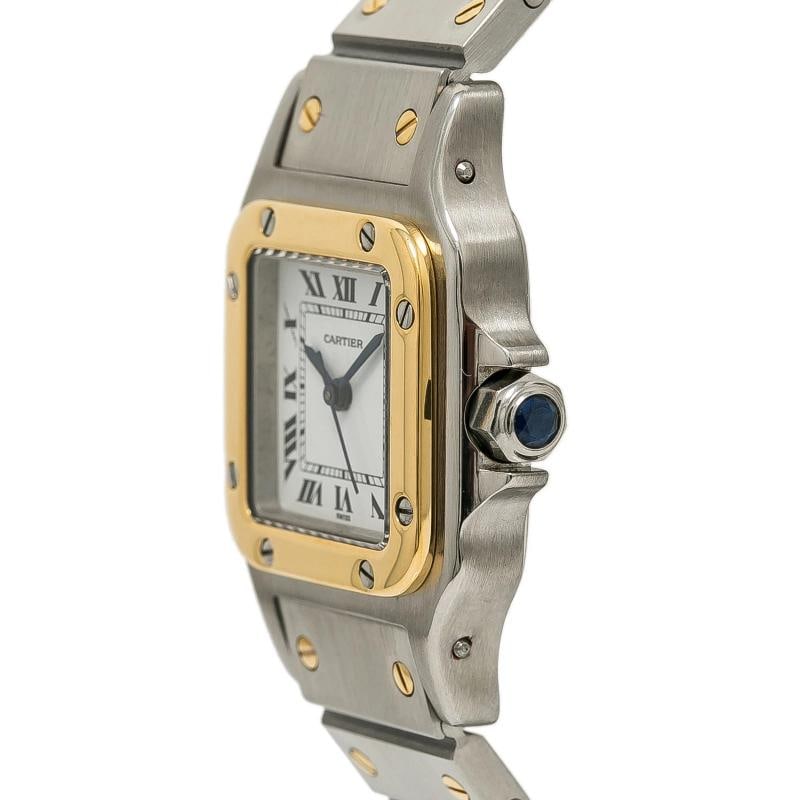 Cartier Santos Galbee W20012C18K YG two tone Quartz White Dial watch 23mm - 3