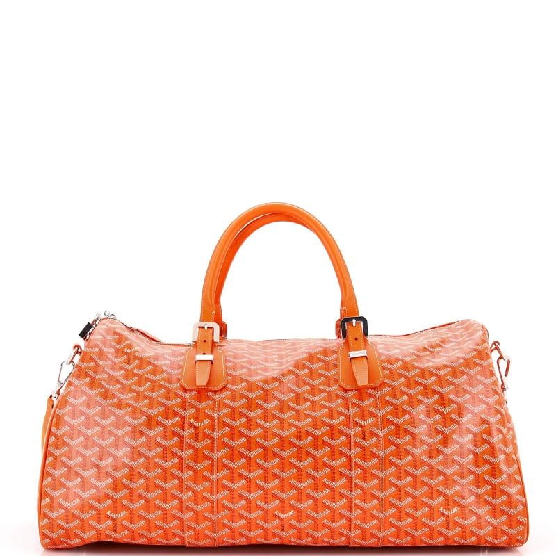 Goyard Croisiere Bag Coated Canvas 50: Accessories: Lock, With Strap Measurements: Handle Drop 6", Height 10", Width 21", Depth 9", Strap Drop 25-27".Condition: Pre-owned - Excellent,Brand: Goyard,Exterior Material: Canvas Coated,Style: