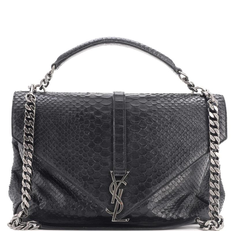 Saint Laurent Classic Monogram College Bag Python Embossed Leather Large (1 of 7)