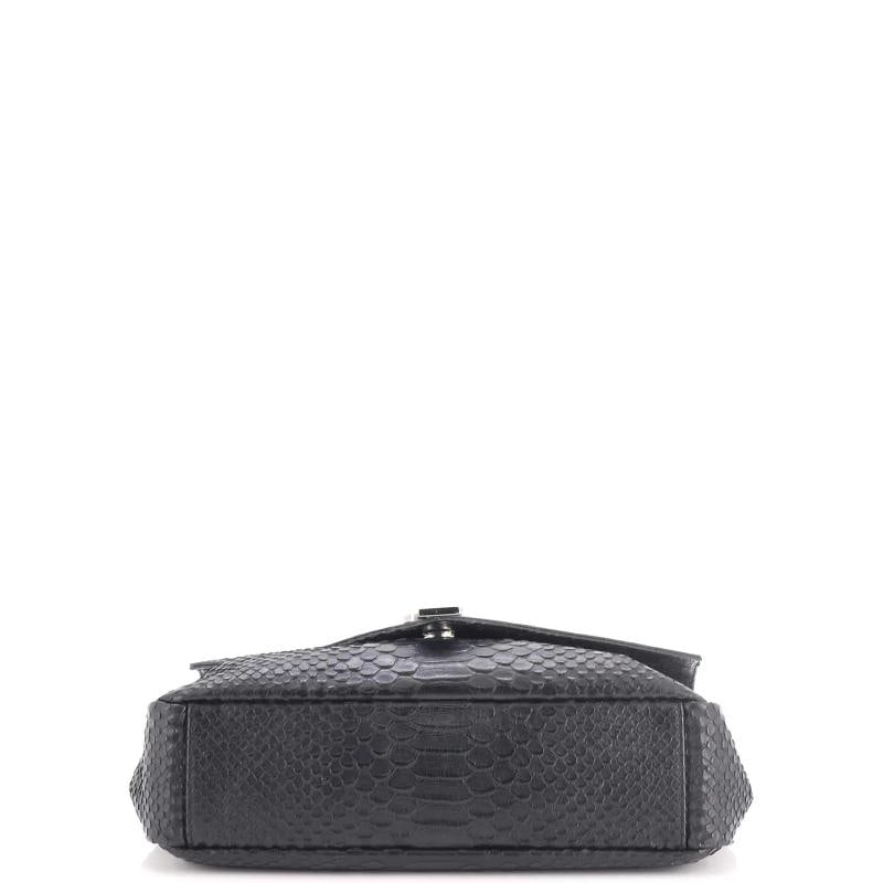 Saint Laurent Classic Monogram College Bag Python Embossed Leather Large - 4