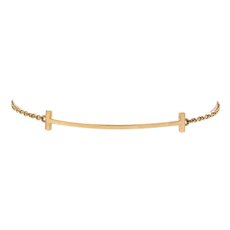 Tiffany & Co. T Smile Chain Bracelet 18K Yellow Gold Medium: Condition: Pre-owned - Good,Brand: Tiffany & Co.,Main Stone: Unknown,Metal: 18K Yellow Gold,Metal Purity: 18K,Style: Chain,Type: Bracelet,Color: Yellow Gold,Material: 18K Yellow Gold