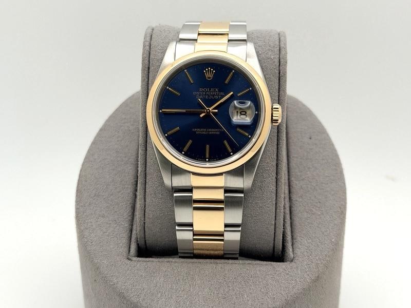 Rolex Datejust 16203 36mm Factory Blue Dial 18k Yellow Gold Stainless Steel - 12