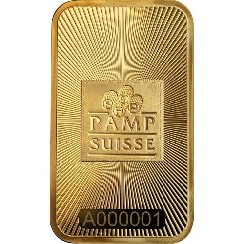 1 oz Gold Bar - PAMP Suisse - 999.9 Fine in Sealed Assay - 4