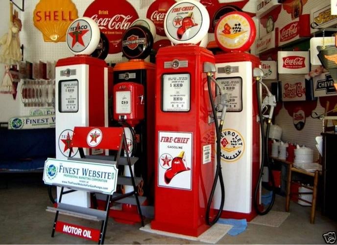 MOBILGAS REPLICA GAS PUMP~(78" HIGH , THE BASE IS 16 1/2" x 16 1/2") - 11