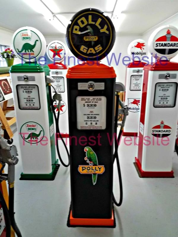 MOBILGAS REPLICA GAS PUMP~(78" HIGH , THE BASE IS 16 1/2" x 16 1/2") - 12