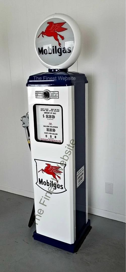 MOBILGAS REPLICA GAS PUMP~(78" HIGH , THE BASE IS 16 1/2" x 16 1/2") - 3