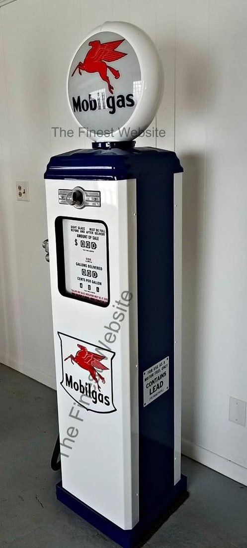 MOBILGAS REPLICA GAS PUMP~(78" HIGH , THE BASE IS 16 1/2" x 16 1/2") - 5
