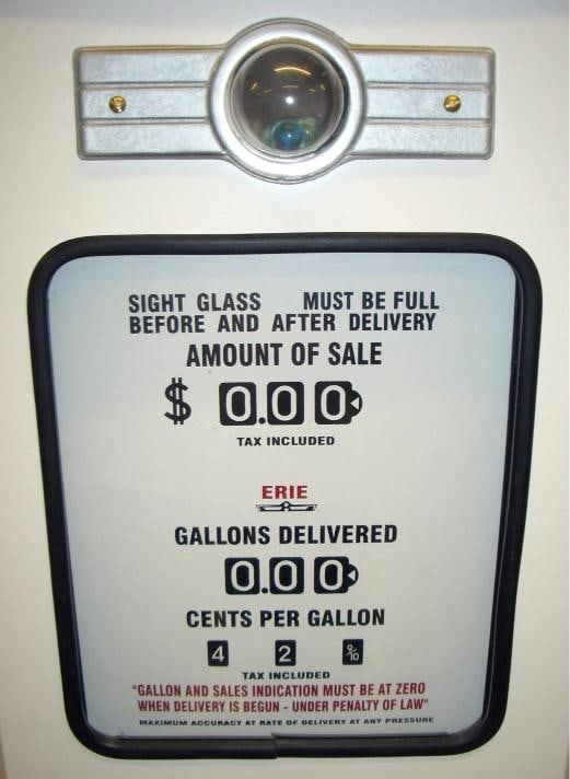 MOBILGAS REPLICA GAS PUMP~(78" HIGH , THE BASE IS 16 1/2" x 16 1/2") - 9