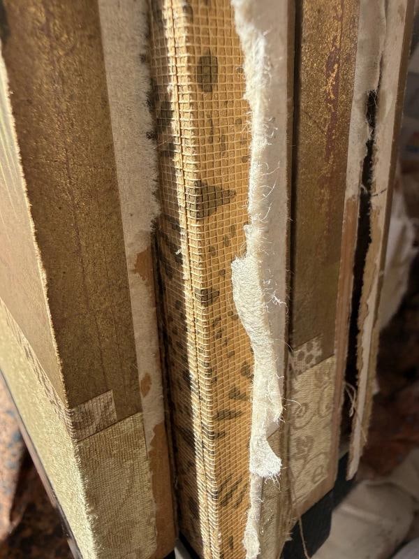 Antique Japanese 4 Panel Folding Screen Painted~Signed~(66Ã¢â‚¬Â? x 3 - 11