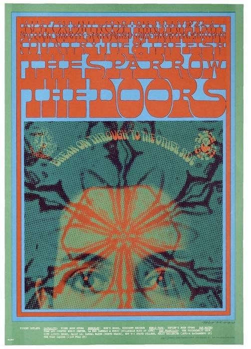 The Doors 1967 Family Dog Concert Poster ~(2nd Printing) (1 of 1)