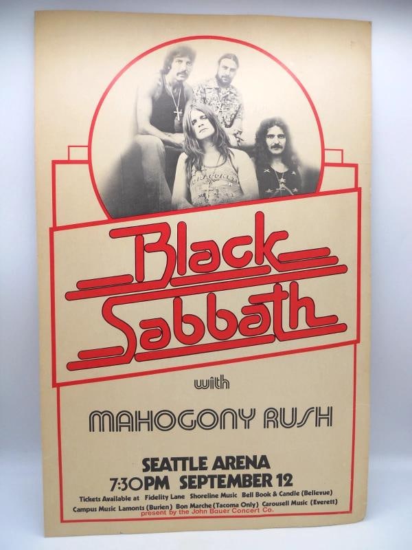 RARE~ VINTAGE BLACK SABBATH CONCERT POSTER~(14" x 21.5") - 4