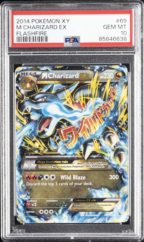 2014 POKEMON XY FLASHFIRE #69 M CHARIZARD EX PSA 10 (1 of 2)