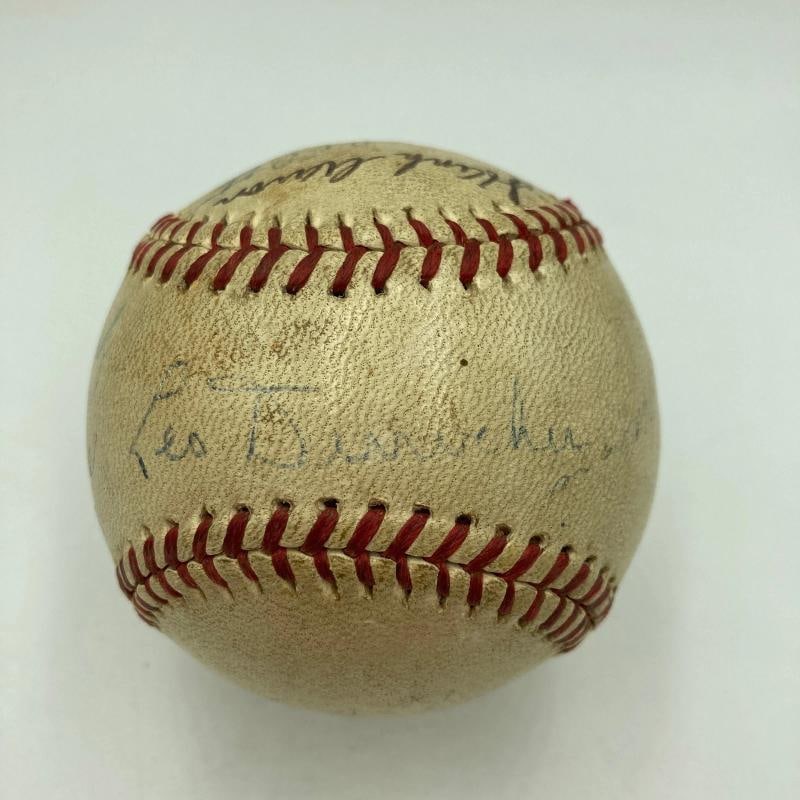 Babe Ruth Mel Ott Joe Dimaggio Ted Williams Willie Mays Signed Baseball PSA DNA - 7