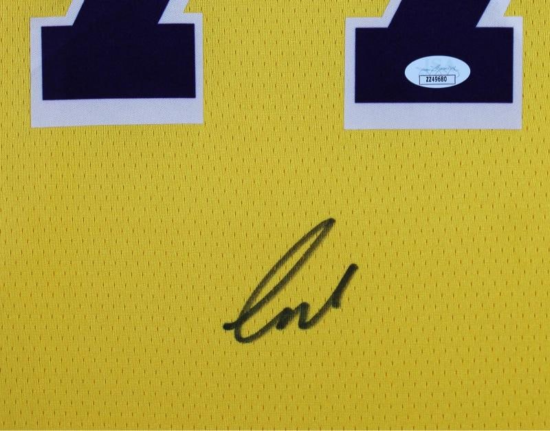 Lakers Luka Doncic Signed Yellow Nike Swingman Framed Jersey JSA - 2