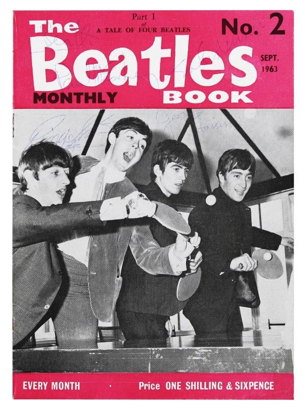THE BEATLES: John Lennon, George Harrison, Ringo Starr, and Paul McCartney Signed Magazine (JSA) (1 of 5)
