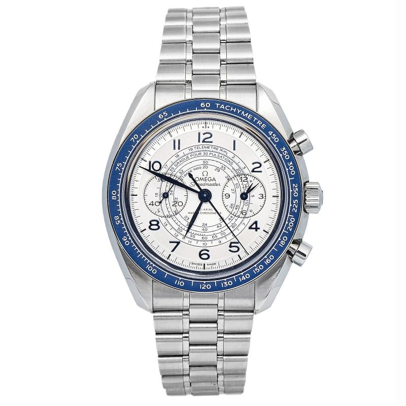Omega Speedmaster Chronoscope SS Manual Silver Dial Men's Watch 43mm: Case Size 43mm Wrist Fit 7.5mm Box No Papers NO Condition Ã¢â‚¬â€ Pre-owned Full Specifications Brand Omega Model Speedmaster Chronoscope Customized No