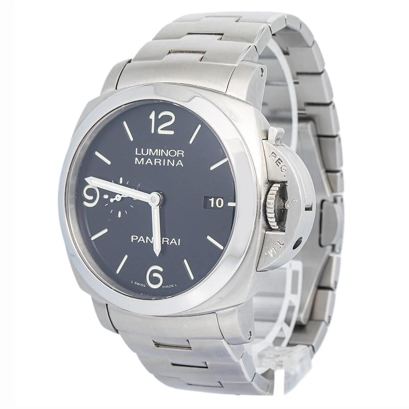 Panerai Luminor Marina PAM00328 SS Auto Black Dial Men's Watch 44mm: Case Size 43mm Wrist Fit 7.5 inches Box No Papers No Condition Ã¢â‚¬â€ Pre-owned Full Specifications Brand Panerai Model Luminor Marina Customized No Serial 