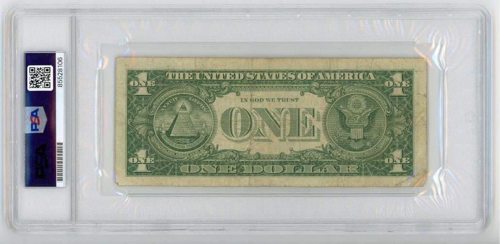 Paul McCartney Signed 1957 Blue Seal Silver Certificate $1 Bill PSA/DNA NM-MT 8 - 2
