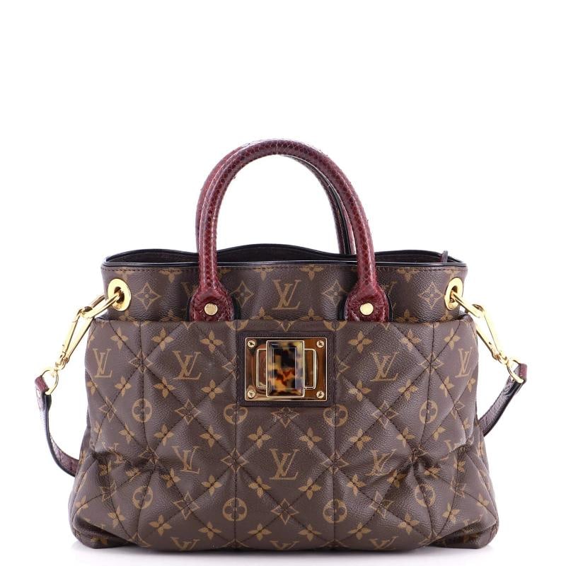 Louis Vuitton Exotique Handbag Monogram Etoile MM: Accessories: With Strap Measurements: Handle Drop 3.5", Height 9", Width 13", Depth 4", Strap Drop 13-15". Condition: Pre-owned - Good,Brand: Louis Vuitton,Exterior Material: Snakeskin, Ostrich,