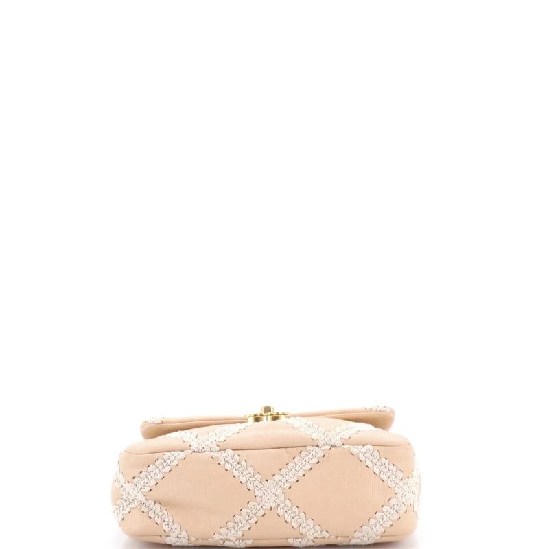 Chanel 19 Flap Bag Crochet Quilted Calfskin Medium - 4