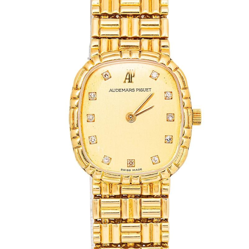Audemars Piguet Cobra 18K YG Champagne Dial Women Watch 22mm - 2