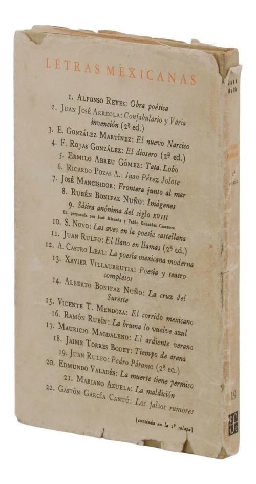 Pedro Paramo ~ by JUAN RULFO ~ Signed Second Edition ~ Mexico 1959 - 2