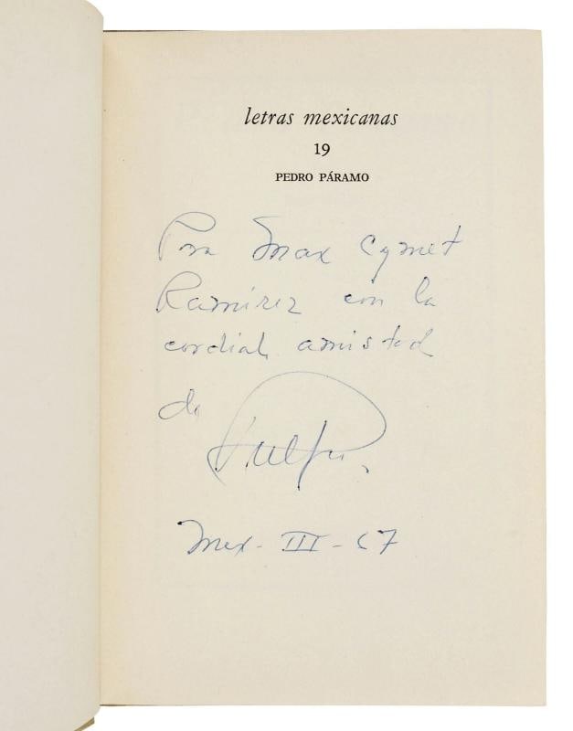 Pedro Paramo ~ by JUAN RULFO ~ Signed Second Edition ~ Mexico 1959 - 7