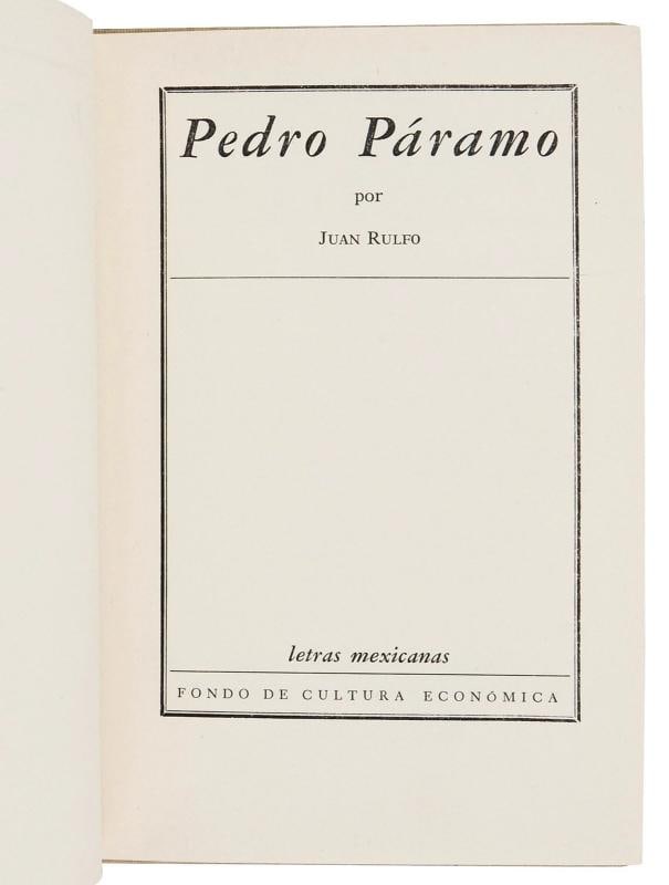 Pedro Paramo ~ by JUAN RULFO ~ Signed Second Edition ~ Mexico 1959 - 8