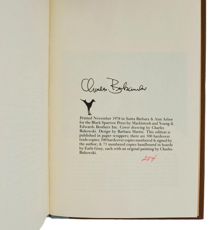 Women ~ by CHARLES BUKOWSKI ~ Signed Limited First Edition ~ 1st ~ 1978 - 7