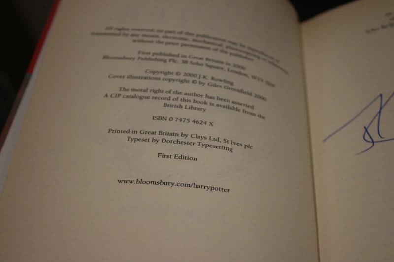 J.K. Rowling ~ Signed Harry Potter & the Goblet of Fire 1st Edition JK ~ PSA DNA - 13
