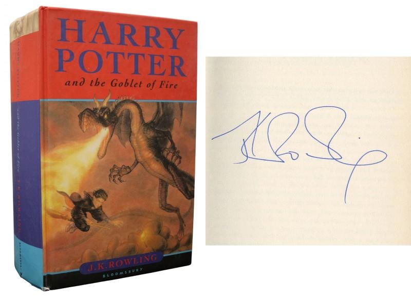J.K. Rowling ~ Signed Harry Potter & the Goblet of Fire 1st Edition JK ~ PSA DNA: Binding: Hardcover,Language: English,Signed: Yes,Author: J.K. Rowling,Topic: Fantasy,Subject: Children's,Character Family: Harry Potter,Original/Facsimile: Original,Country of Origin: United States