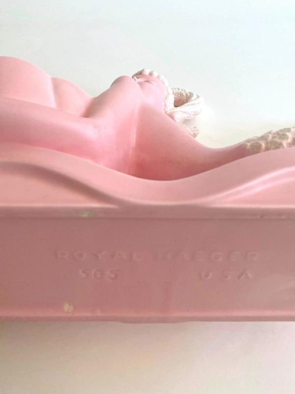 RARE 1950'S MID CENTURY MODERN ART POTTERY XL MERMAID PLANTER BOWL CENTERPIECE~(22 1/2" W X 7 3/4... - 12