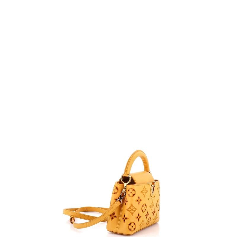 Louis Vuitton Capucines Bag Monogram Cutout Broderie Leather Mini - 2