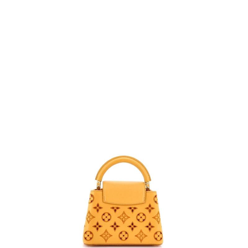 Louis Vuitton Capucines Bag Monogram Cutout Broderie Leather Mini - 3