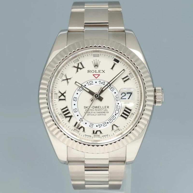 MINT Rolex Sky-Dweller White Gold Bracelet 42mm White Dial 326939 Watch Box - 2