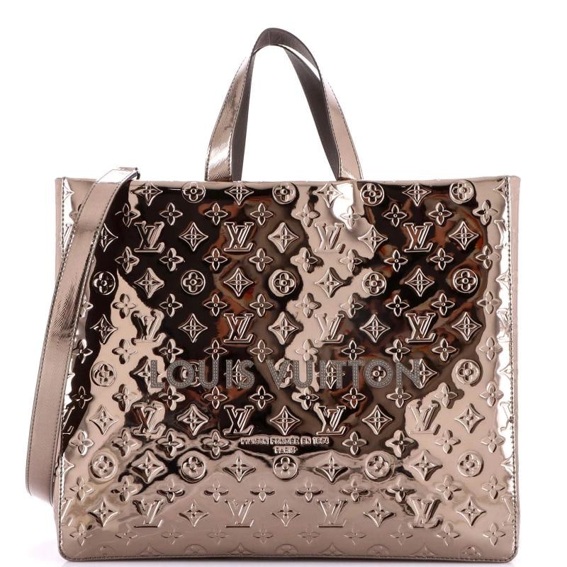 Louis Vuitton Shopper Tote Monogram Mirror Coated Canvas MM: Condition: Pre-owned - Excellent,Brand: Louis Vuitton,Exterior Material: Canvas Coated,Style: Totes,Exterior Color: Metallic,Department: Women,Size: Mm,Accessories: Dust Bag, With Strap Condition: