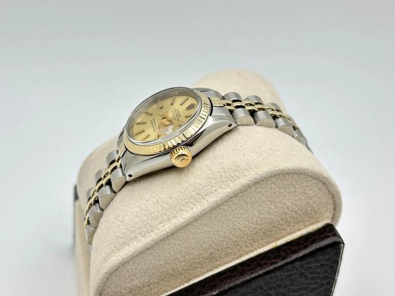 Rolex Ladies Datejust 6917 Champagne Dial Yellow Gold Stainless Steel Jubilee - 6