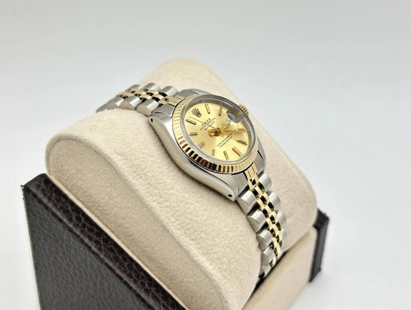 Rolex Ladies Datejust 6917 Champagne Dial Yellow Gold Stainless Steel Jubilee - 7